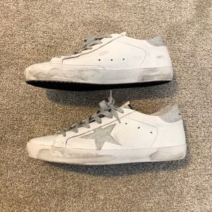 Golden Goose Superstar - Exclusive White and Silver Glitter